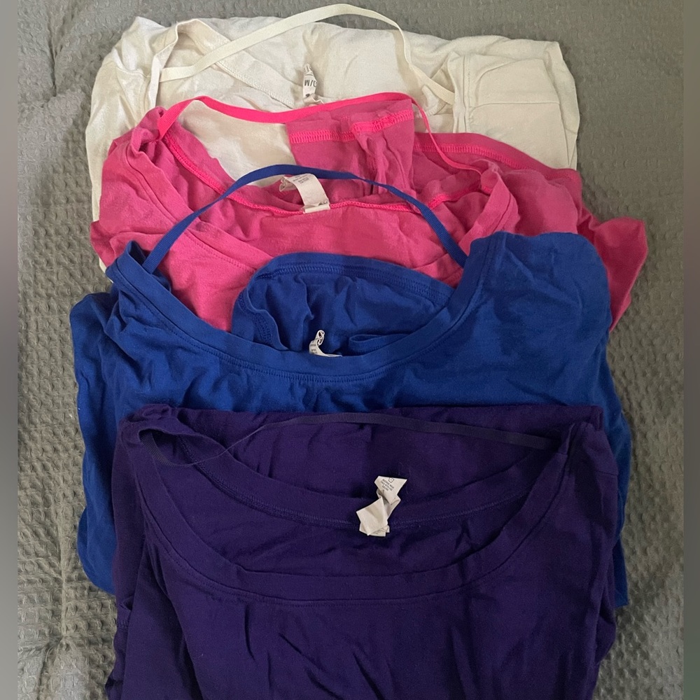 UA women’s active long sleeves 4 different colors 1 picture shows full length